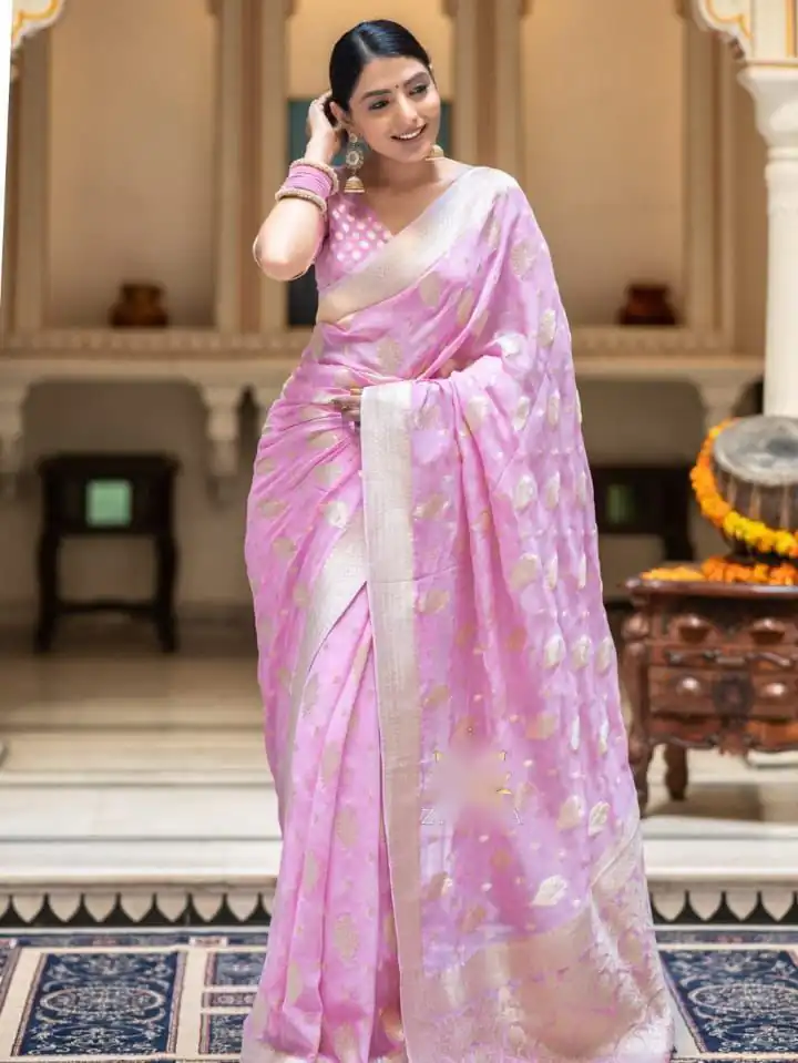 KPR 190 Lavender Soft Lichi Silk Jacquard Work Saree with Designer Work Wedding, Party, Festive, Events, Deal ₹1399. Delivery 4-6 Working Days. Shop now. | Bollywood Sarees, Creative Sarees, Designer Sarees, Embroidered Sarees, Ethnic Saree, Modern Digital sarees, Party Wear Sarees, Sarees