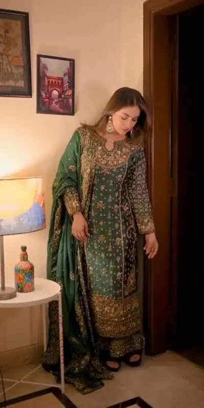 NSR 879 Mahendi Faux Georgette Salwar Suit with Embroidery Work. Available at ₹2399 only. Delivery 4-6 Working Days. Shop now. | Jump Suits, Straight Suits, Tops & Bottoms, Track Suits, Trendy Wear, Casual Suits, Creative suits, Designer Suits, Palazzo Suits, Party Wear Suits, Patiala Suits, Salwar suit