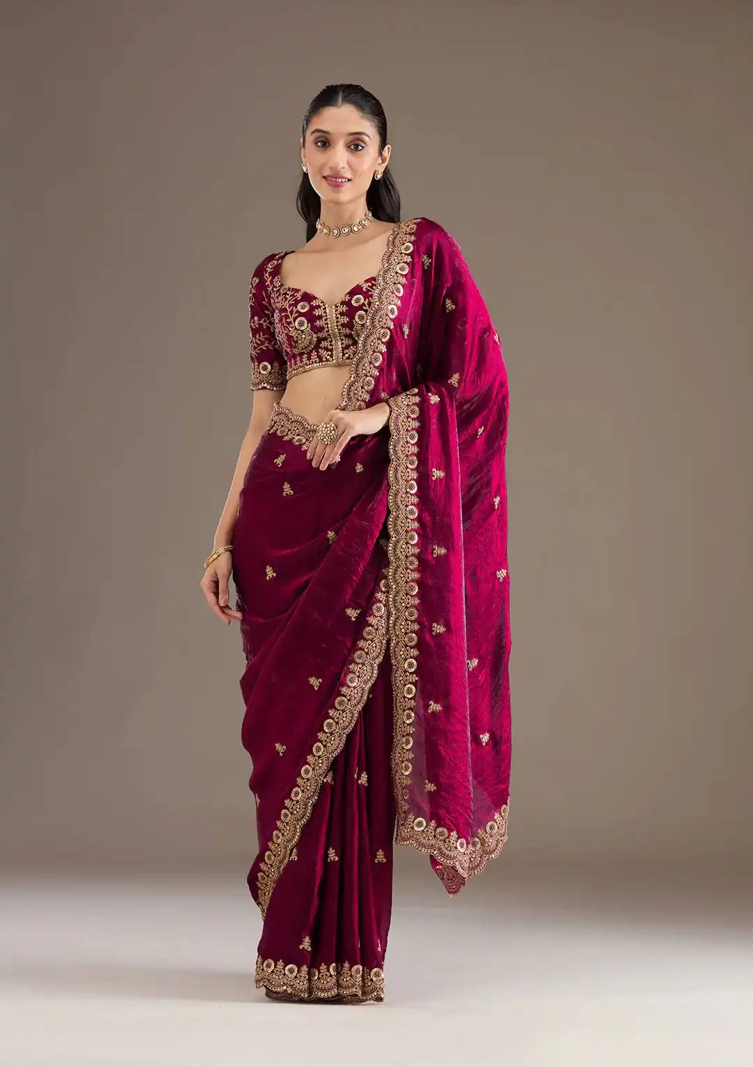 BT 434 Maroon Fandy Sattin Silk Saree with Zari Work. Wedding, Party, Festive, Events, Best Price ₹2049. Delivery 4-6 Working Days. Shop now. | Bollywood Sarees, Creative Sarees, Designer Sarees, Embroidered Sarees, Ethnic Saree, Modern Digital sarees, Party Wear Sarees, Sarees