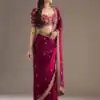 BT 434 Maroon Fandy Sattin Silk Saree with Zari Work. Wedding, Party, Festive, Events, Best Price ₹2049. Delivery 4-6 Working Days. Shop now. | Bollywood Sarees, Creative Sarees, Designer Sarees, Embroidered Sarees, Ethnic Saree, Modern Digital sarees, Party Wear Sarees, Sarees
