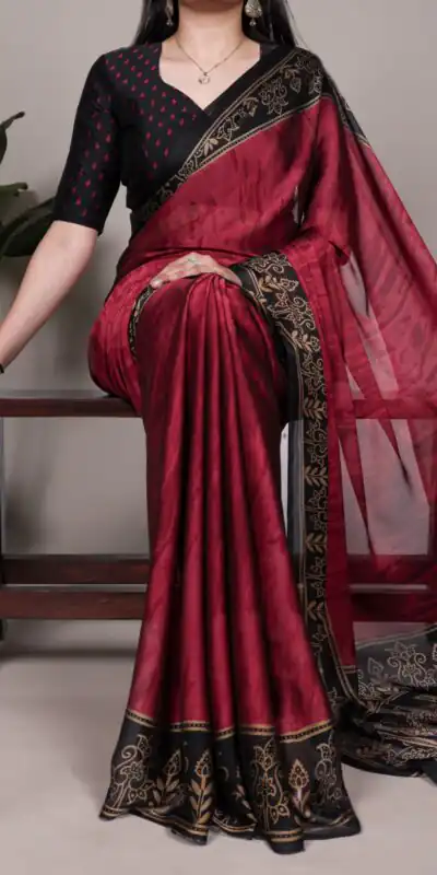 YNF 7103 Maroon Rangoli Silk Saree Perfect for Wedding, Party, Karwa Chauth, Makar Sankranti, Baisakhi – . Available at ₹1449 only. Delivery 4-6 Work | Bollywood Sarees, Creative Sarees, Designer Sarees, Embroidered Sarees, Ethnic Saree, Modern Digital sarees, Party Wear Sarees, Sarees