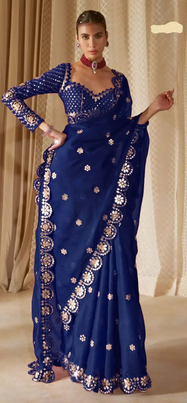 DF 3457 Navy Blue Color Georgette Sequence Original Mirror Work Saree Casual, Wedding, Festive, Events . Expected Delivery  4-6 Working Days @2099/- only                                                                                | Bollywood Sarees, Creative Sarees, Designer Sarees, Embroidered Sarees, Ethnic Saree, Modern Digital sarees, Party Wear Sarees, Sarees