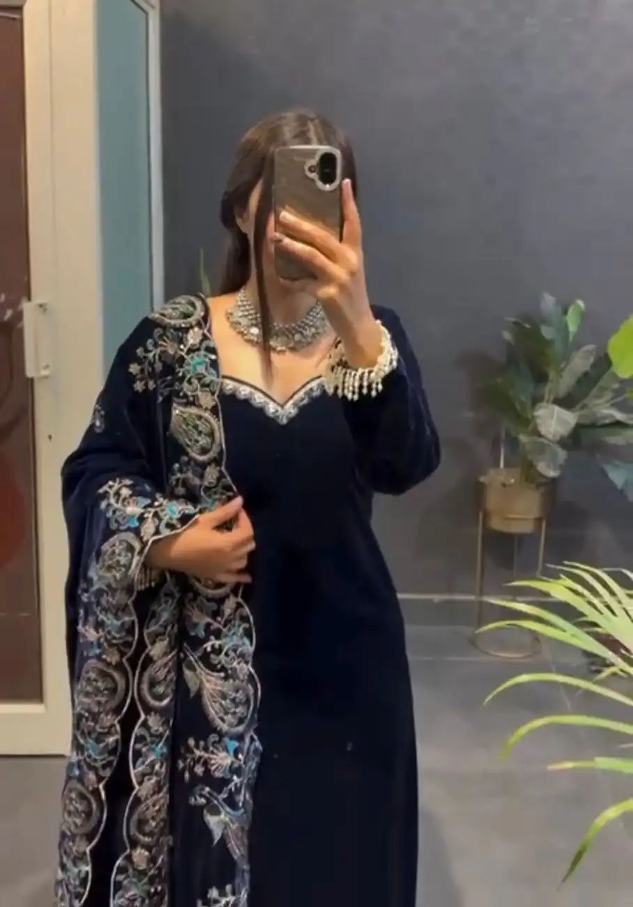 RTC 5935 Navy Blue in Viscose Velvet Lace Work Salwar Suit . Wedding, Party, Festive, Events, Get it for ₹2049. Delivery 4-6 Working Days. Shop now. | Designer Suits, Jump Suits, Tops & Bottoms, Track Suits, Trendy Wear, Casual Suits, Creative suits, Palazzo Suits, Party Wear Suits, Patiala Suits, Salwar suit, Straight Suits