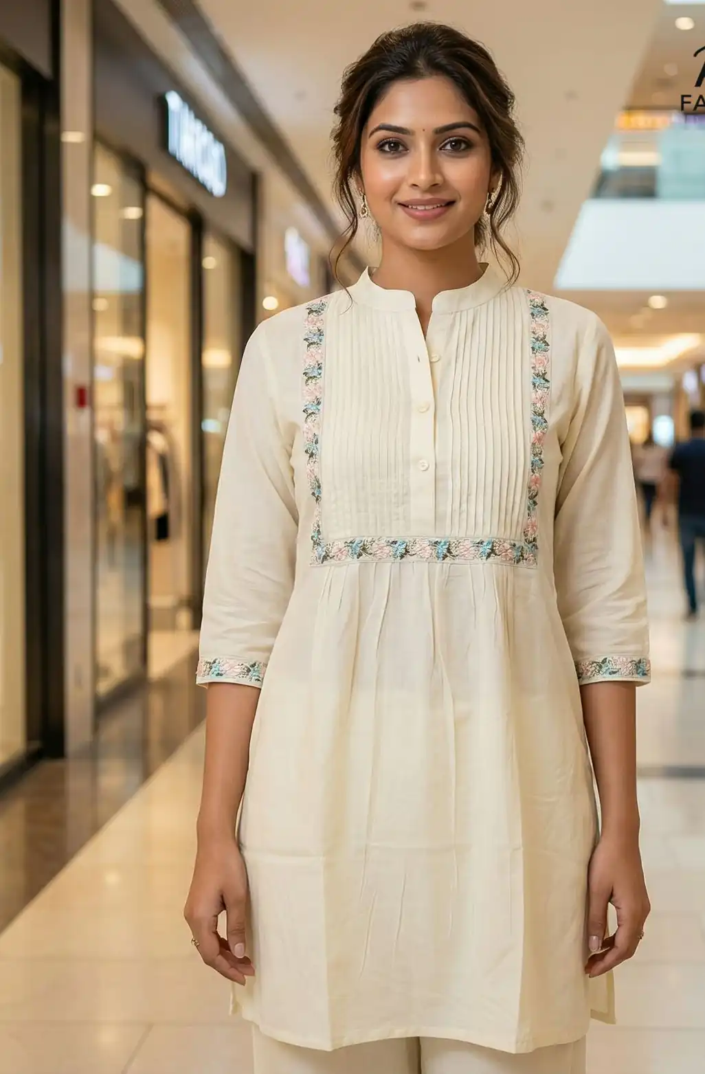 INLI Charmi vol 1 Off White Color Rayon Kurti with malti Embroidery Work. Festive Deal ₹1349. Delivery 4-6 Working Days. Shop now. | Bollywood Kurti, Creative Kurtis, Designer Kurti, Kurti, Party Wear Kurti, Selfie Kurti