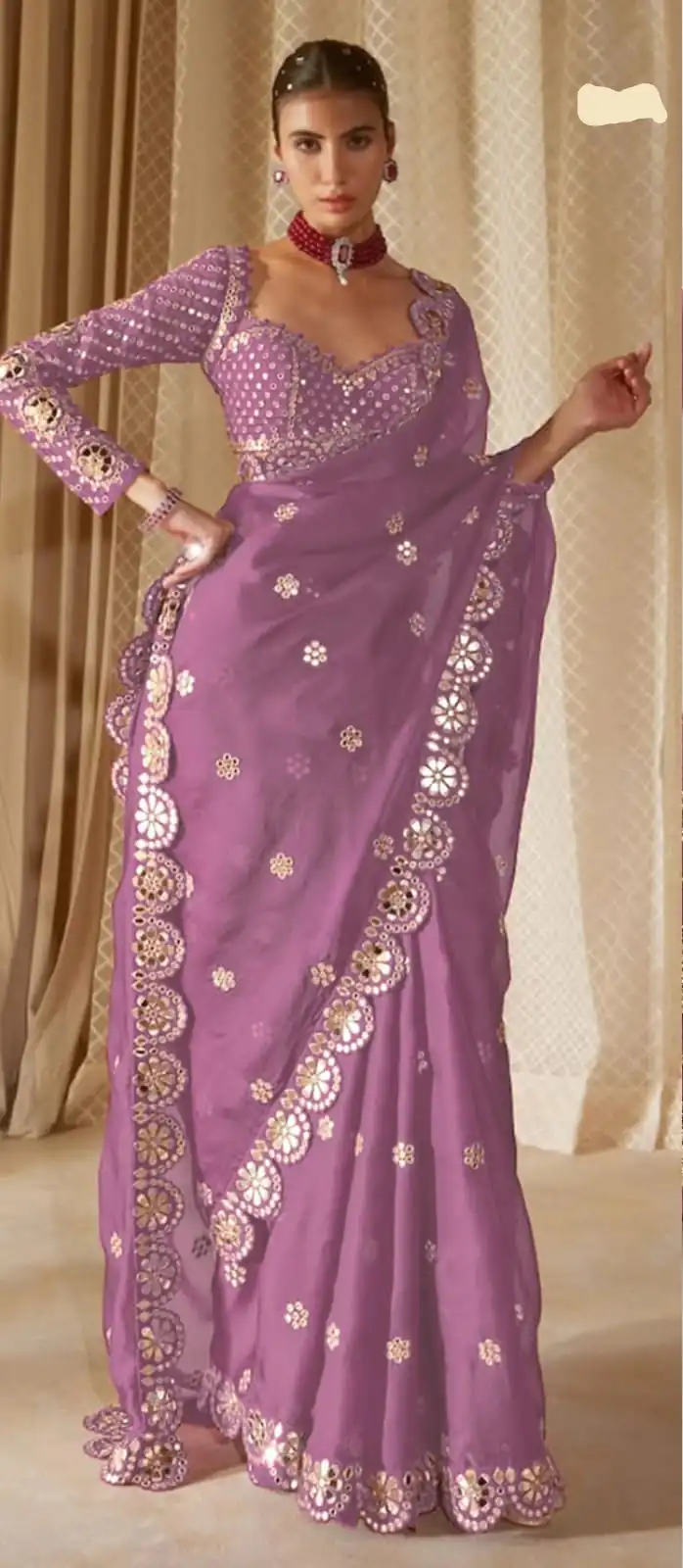 DF 3457 Onion Color Georgette Sequence Original Mirror Work Saree Casual, Wedding, Festive, Events . Expected Delivery  4-6 Working Days @2099/- only                                                                                | Bollywood Sarees, Creative Sarees, Designer Sarees, Embroidered Sarees, Ethnic Saree, Modern Digital sarees, Party Wear Sarees, Sarees