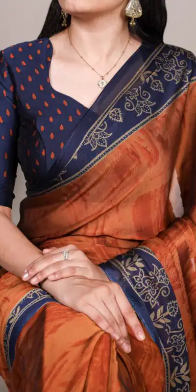 YNF 7103 Orange Rangoli Silk Saree Perfect for Wedding, Party, Karwa Chauth, Makar Sankranti, Baisakhi – . Available at ₹1449 only. Delivery 4-6 Work | Bollywood Sarees, Creative Sarees, Designer Sarees, Embroidered Sarees, Ethnic Saree, Modern Digital sarees, Party Wear Sarees, Sarees