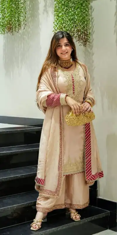 VLM 298 Peach Chinon Silk Salwar Suit Perfect for Wedding, Party, Holi, Onam, Karwa Chauth – . Get it for ₹2149. Delivery 4-6 Working Days. Shop now. | Designer Suits, Jump Suits, Tops & Bottoms, Track Suits, Trendy Wear, Casual Suits, Creative suits, Palazzo Suits, Party Wear Suits, Patiala Suits, Salwar suit, Straight Suits