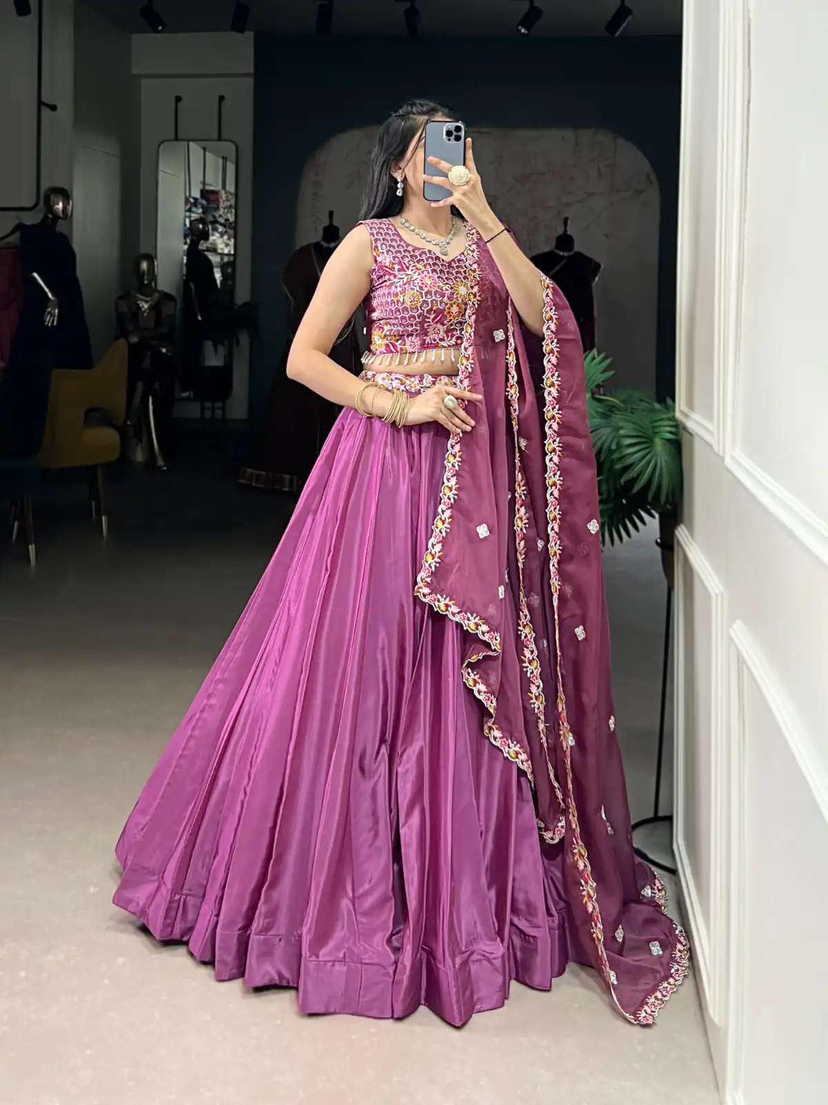 LNB 1446 Pink Silk Crepe Sequins Work & Embroidery Work Lehenga Choli in . Affordable Price ₹2999. Delivery 4-6 Working Days. Shop now. | Bollywood Lehenga, Creative Lehenga, Designer Lehenga, Embroidered Lehenga, Lehenga, Party Wear Lehenga