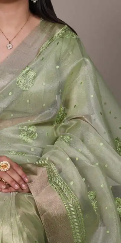 YNF 7402 Pista Color Poly Shimmer Saree with Embroidery Work. Wedding, Party, Festive Festive Deal ₹2499. Delivery 4-6 Working Days. Shop now. | Bollywood Sarees, Creative Sarees, Designer Sarees, Embroidered Sarees, Ethnic Saree, Modern Digital sarees, Party Wear Sarees, Sarees