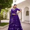 LNB 1663 Purple Color Pure Chander Bandhej Print With Lace Touch Up Lehenga Choli Wedding, Party, Festive, Events Etc. Delivery 4-6 Working Days Rs 1899 | Bollywood Lehenga, Creative Lehenga, Designer Lehenga, Embroidered Lehenga, Lehenga, Party Wear Lehenga