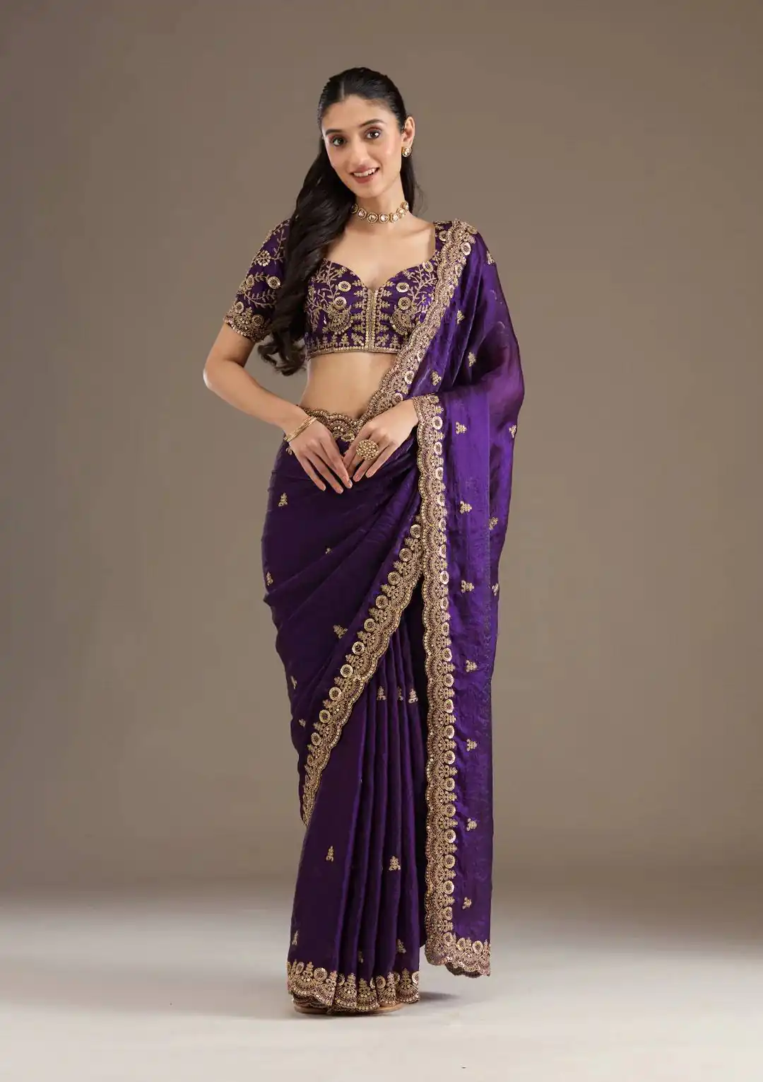 BT 434 Purple Fandy Sattin Silk Saree with Zari Work. Wedding, Party, Festive, Events, Best Price ₹2049. Delivery 4-6 Working Days. Shop now. | Bollywood Sarees, Creative Sarees, Designer Sarees, Embroidered Sarees, Ethnic Saree, Modern Digital sarees, Party Wear Sarees, Sarees