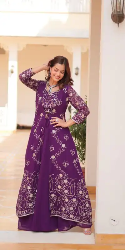 Ram 073 Purple Color Fox Georgette Lehenga Choli with Embroidery Work. Festive Deal ₹2149. Delivery 4-6 Working Days. Shop now. | Bollywood Lehenga, Creative Lehenga, Designer Lehenga, Embroidered Lehenga, Lehenga, Party Wear Lehenga