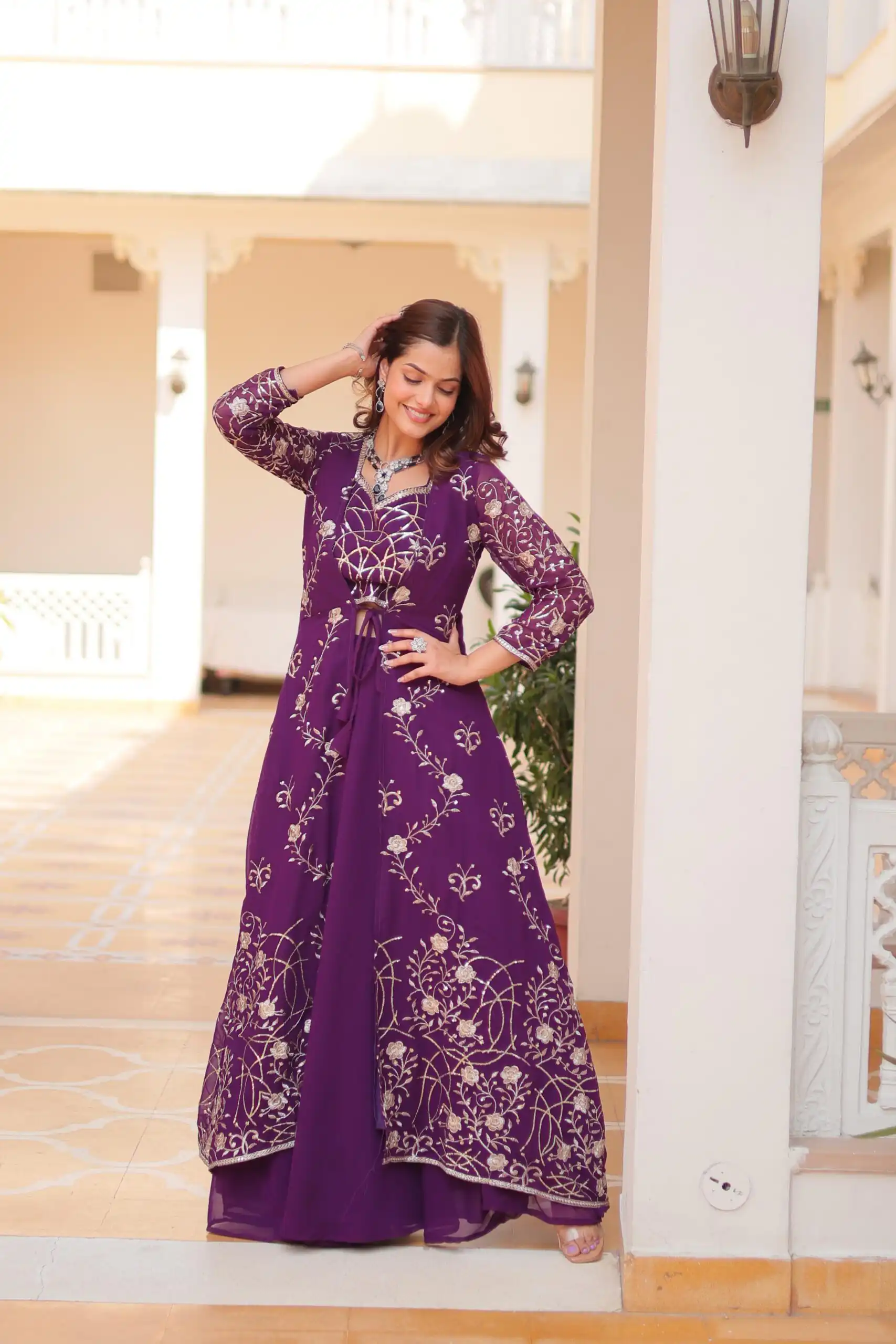 Ram 073 Purple Color Fox Georgette Lehenga Choli with Embroidery Work. Festive Deal ₹2149. Delivery 4-6 Working Days. Shop now. | Bollywood Lehenga, Creative Lehenga, Designer Lehenga, Embroidered Lehenga, Lehenga, Party Wear Lehenga