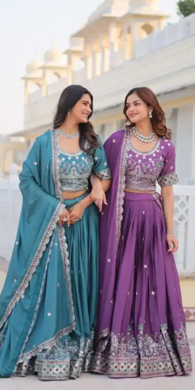 Ram 064 Purple Pure Chinon Lehenga Choli with Embroidery Work. Introductory Price ₹3049. Delivery 4-6 Working Days. Shop now. | Bollywood Lehenga, Creative Lehenga, Designer Lehenga, Embroidered Lehenga, Lehenga, Party Wear Lehenga