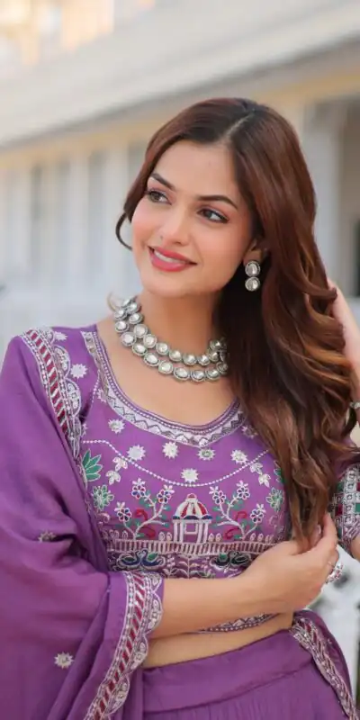 Ram 064 Purple Pure Chinon Lehenga Choli with Embroidery Work. Introductory Price ₹3049. Delivery 4-6 Working Days. Shop now. | Bollywood Lehenga, Creative Lehenga, Designer Lehenga, Embroidered Lehenga, Lehenga, Party Wear Lehenga