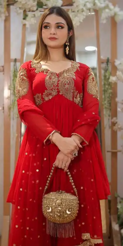 BT 5006 Red Fox Georgette Salwar Suit with Sequins Work & Embroidery Work. Best Price ₹1999. Delivery 4-6 Working Days. Shop now. | Designer Suits, Jump Suits, Tops & Bottoms, Track Suits, Trendy Wear, Casual Suits, Creative suits, Palazzo Suits, Party Wear Suits, Patiala Suits, Salwar suit, Straight Suits