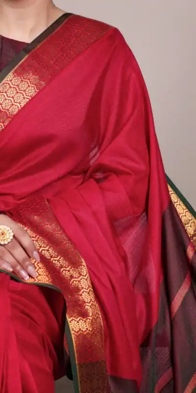 YNF 7408 Red Color Poly Cotton Saree With Zari Work. Wedding, Party, Festive, Events, Affordable Price ₹1399. Delivery 4-6 Working Days. Shop now. | Bollywood Sarees, Creative Sarees, Designer Sarees, Embroidered Sarees, Ethnic Saree, Modern Digital sarees, Party Wear Sarees, Sarees