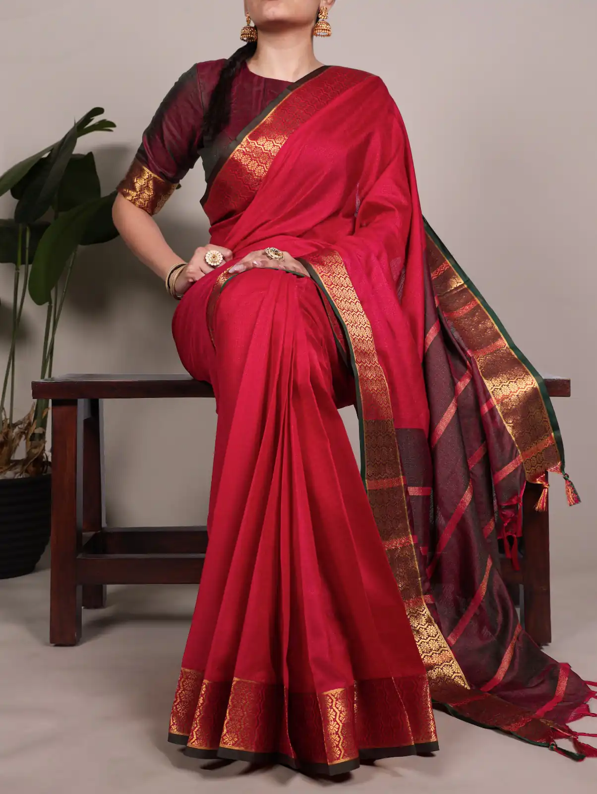 YNF 7408 Red Color Poly Cotton Saree With Zari Work. Wedding, Party, Festive, Events, Affordable Price ₹1399. Delivery 4-6 Working Days. Shop now. | Bollywood Sarees, Creative Sarees, Designer Sarees, Embroidered Sarees, Ethnic Saree, Modern Digital sarees, Party Wear Sarees, Sarees