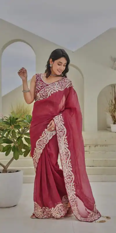 Ram 010 Red Color Silver Crunchy Saree With Embroidery Work Special Wedding, Party, Festive, Events Price ₹2149. Delivery 4-6 Working Days. Shop now. | Bollywood Sarees, Creative Sarees, Designer Sarees, Embroidered Sarees, Ethnic Saree, Modern Digital sarees, Party Wear Sarees, Sarees