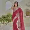 Ram 010 Red Color Silver Crunchy Saree With Embroidery Work Special Wedding, Party, Festive, Events Price ₹2149. Delivery 4-6 Working Days. Shop now. | Bollywood Sarees, Creative Sarees, Designer Sarees, Embroidered Sarees, Ethnic Saree, Modern Digital sarees, Party Wear Sarees, Sarees