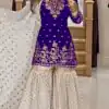 VLM 264 Royal Blue in Fox Georgette Embroidery Work & Lace Work Salwar Suit . Best Price ₹2399. Delivery 4-6 Working Days. Shop now. | Designer Suits, Jump Suits, Tops & Bottoms, Track Suits, Trendy Wear, Casual Suits, Creative suits, Palazzo Suits, Party Wear Suits, Patiala Suits, Salwar suit, Straight Suits