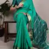YNF 7408 Sea Green Color Poly Cotton Saree With Zari Work. Wedding, Party, Festive, Events, Affordable Price ₹1399. Delivery 4-6 Working Days. Shop now. | Bollywood Sarees, Creative Sarees, Designer Sarees, Embroidered Sarees, Ethnic Saree, Modern Digital sarees, Party Wear Sarees, Sarees