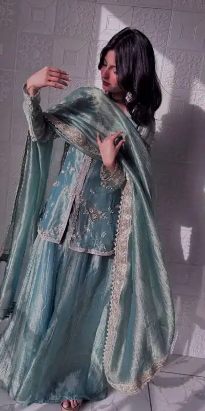 BT 5009 Sky Blue Fandy Silk Salwar Suit Perfect for Wedding, Party, Bridal Wear, Family Gatherings, Engagement – . Exclusive Offer ₹2499. Delivery | Designer Suits, Jump Suits, Tops & Bottoms, Track Suits, Trendy Wear, Casual Suits, Creative suits, Palazzo Suits, Party Wear Suits, Patiala Suits, Salwar suit, Straight Suits