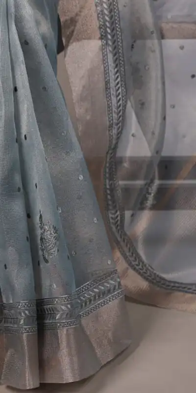 YNF 7402 Sky Blue Color Poly Shimmer Saree with Embroidery Work. Wedding, Party, Festive Festive Deal ₹2499. Delivery 4-6 Working Days. Shop now. | Bollywood Sarees, Creative Sarees, Designer Sarees, Embroidered Sarees, Ethnic Saree, Modern Digital sarees, Party Wear Sarees, Sarees