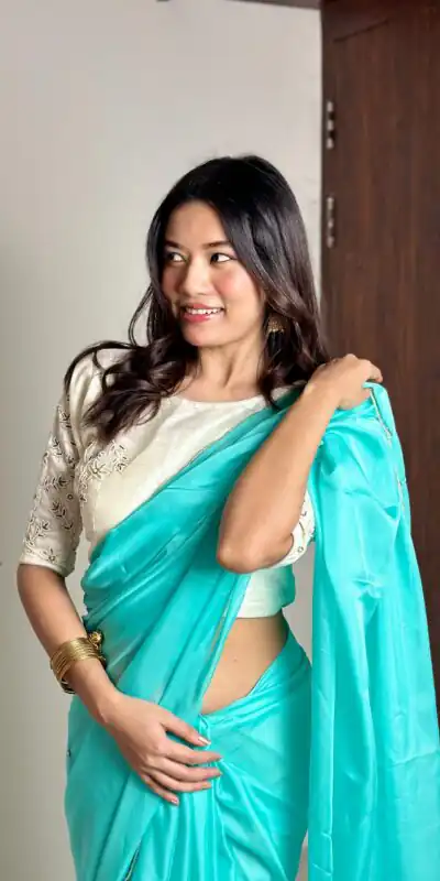 AC CHERRY Sky Blue Soft Organza With Handwork Saree Wedding, Party, Festive, Events Affordable Price ₹2099. Delivery 4-6 Working Days. Shop now. | Bollywood Sarees, Creative Sarees, Designer Sarees, Embroidered Sarees, Ethnic Saree, Modern Digital sarees, Party Wear Sarees, Sarees