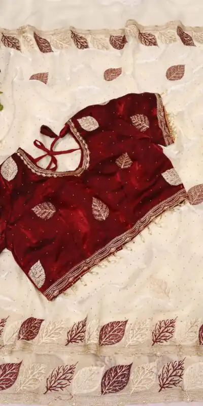 SC 1005 White in Soft fandy Silk Embroidery Work & Lace Work Saree . Available at ₹2499 only. Delivery 4-6 Working Days. Shop now. | Bollywood Sarees, Creative Sarees, Designer Sarees, Embroidered Sarees, Ethnic Saree, Modern Digital sarees, Party Wear Sarees, Sarees