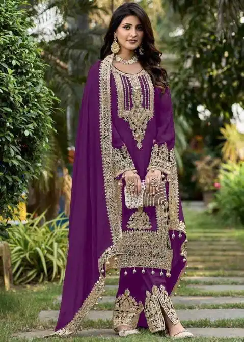 KF 1628 Wine Fuax Georgette Salwar Suit Perfect for Wedding, Party, Raksha Bandhan, Baisakhi, Sangeet – . Affordable Price ₹2399. Delivery 4-6 Working | Designer Suits, Jump Suits, Tops & Bottoms, Track Suits, Trendy Wear, Casual Suits, Creative suits, Palazzo Suits, Party Wear Suits, Patiala Suits, Salwar suit, Straight Suits