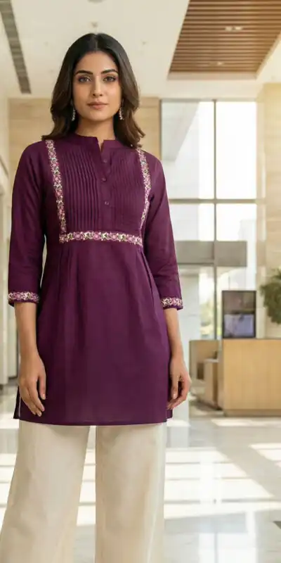 INLI Charmi vol 1 Wine Color Rayon Kurti with malti Embroidery Work. Festive Deal ₹1349. Delivery 4-6 Working Days. Shop now. | Bollywood Kurti, Creative Kurtis, Designer Kurti, Kurti, Party Wear Kurti, Selfie Kurti