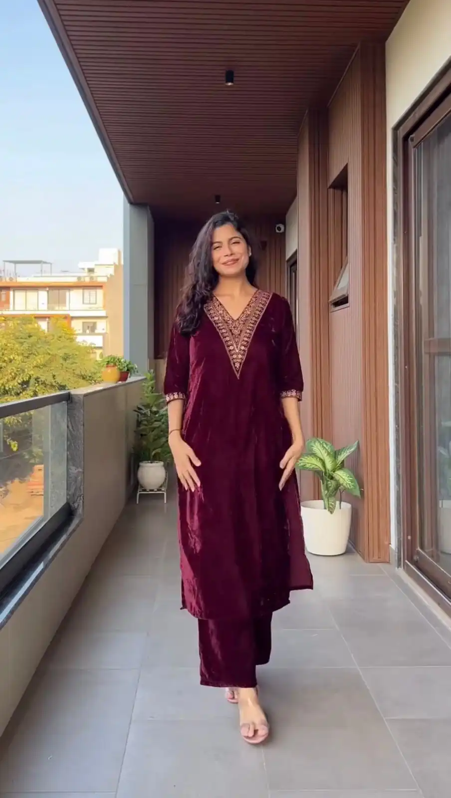 LG 2023 Wine Velvet Salwar Suit with Embroidery Work. Wedding, Party, Festive, Events Get it for ₹2029. Delivery 4-6 Working Days. Shop now. | Designer Suits, Jump Suits, Tops & Bottoms, Track Suits, Trendy Wear, Casual Suits, Creative suits, Palazzo Suits, Party Wear Suits, Patiala Suits, Salwar suit, Straight Suits
