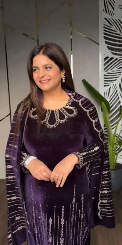 SRK 5211 Wine in Viscose Velvet Embroidery Work & Lace Work Salwar Suit . Grab it for ₹1999. Delivery 4-6 Working Days. Shop now. | Designer Suits, Jump Suits, Tops & Bottoms, Track Suits, Trendy Wear, Casual Suits, Creative suits, Palazzo Suits, Party Wear Suits, Patiala Suits, Salwar suit, Straight Suits