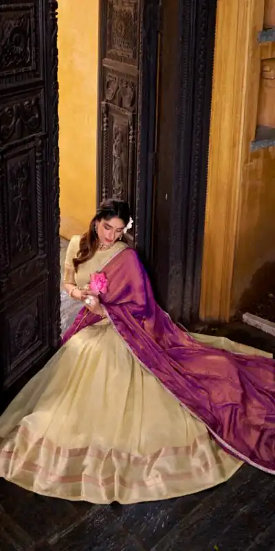 LNB 2025 Yellow Dupion Silk Lehenga Choli Perfect for Wedding, Party, Ethnic Day, Pongal, Temple Visit – . Introductory Price ₹2449. Delivery 4-6 Work | Bollywood Lehenga, Creative Lehenga, Designer Lehenga, Embroidered Lehenga, Lehenga, Party Wear Lehenga