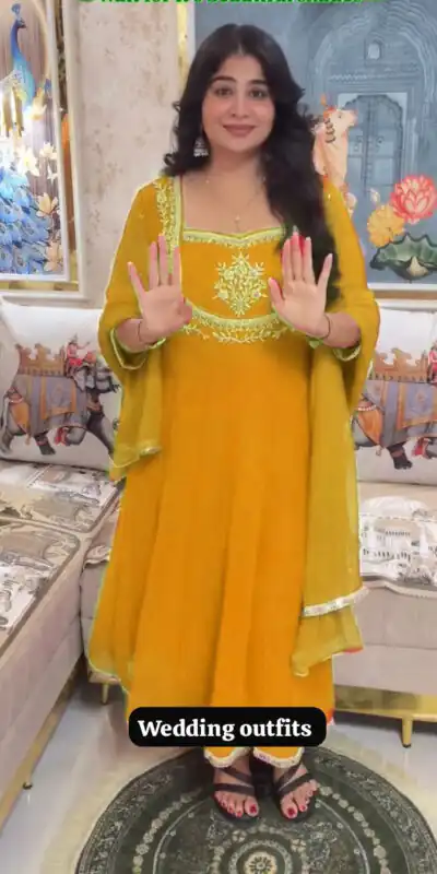 LG 2022 Yellow Georgette Salwar Suit with Lace Work & Embroidery Work. Exclusive Offer ₹1899. Delivery 4-6 Working Days. Shop now. | Designer Suits, Jump Suits, Tops & Bottoms, Track Suits, Trendy Wear, Casual Suits, Creative suits, Palazzo Suits, Party Wear Suits, Patiala Suits, Salwar suit, Straight Suits