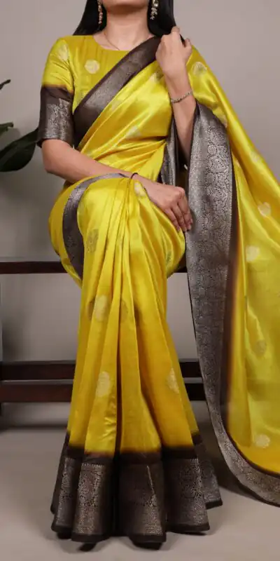 YNF 7909 Yellow in Rumali Silk Zari Work Saree . Wedding, Party, Festive, Events Now at just ₹1549. Delivery 4-6 Working Days. Shop now. | Bollywood Sarees, Creative Sarees, Designer Sarees, Embroidered Sarees, Ethnic Saree, Modern Digital sarees, Party Wear Sarees, Sarees