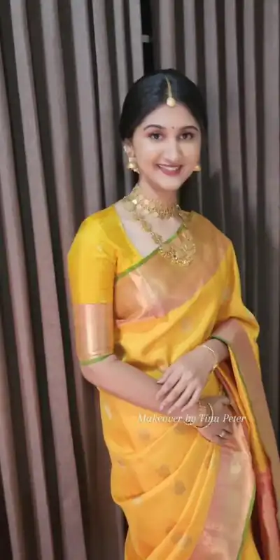 KP 5086 Yellow Color Soft Lichi Silk Saree with Lace Border & Lace Work. Now at just ₹1499. Delivery 4-6 Working Days. Shop now. | Bollywood Sarees, Creative Sarees, Designer Sarees, Embroidered Sarees, Ethnic Saree, Modern Digital sarees, Party Wear Sarees, Sarees