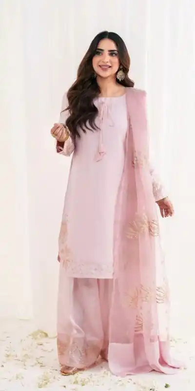 ZSR 3122 Baby Pink Natural Crep Silk Salwar Suit Perfect for Wedding, Party, Pongal, Onam, Reception – . Available at ₹1849 only. Delivery 4-6 Work | Jump Suits, Straight Suits, Casual Suits, Creative suits, Designer Suits, Palazzo Suits, Party Wear Suits, Patiala Suits, Salwar suit