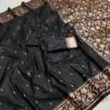 MB 197 Black Color Banarasi Silk Saree with Zari Work & Lace Work. Exclusive Offer ₹1899. Delivery 4-6 Working Days. Shop now. | Bollywood Sarees, Creative Sarees, Designer Sarees, Embroidered Sarees, Ethnic Saree, Modern Digital sarees, Party Wear Sarees, Sarees