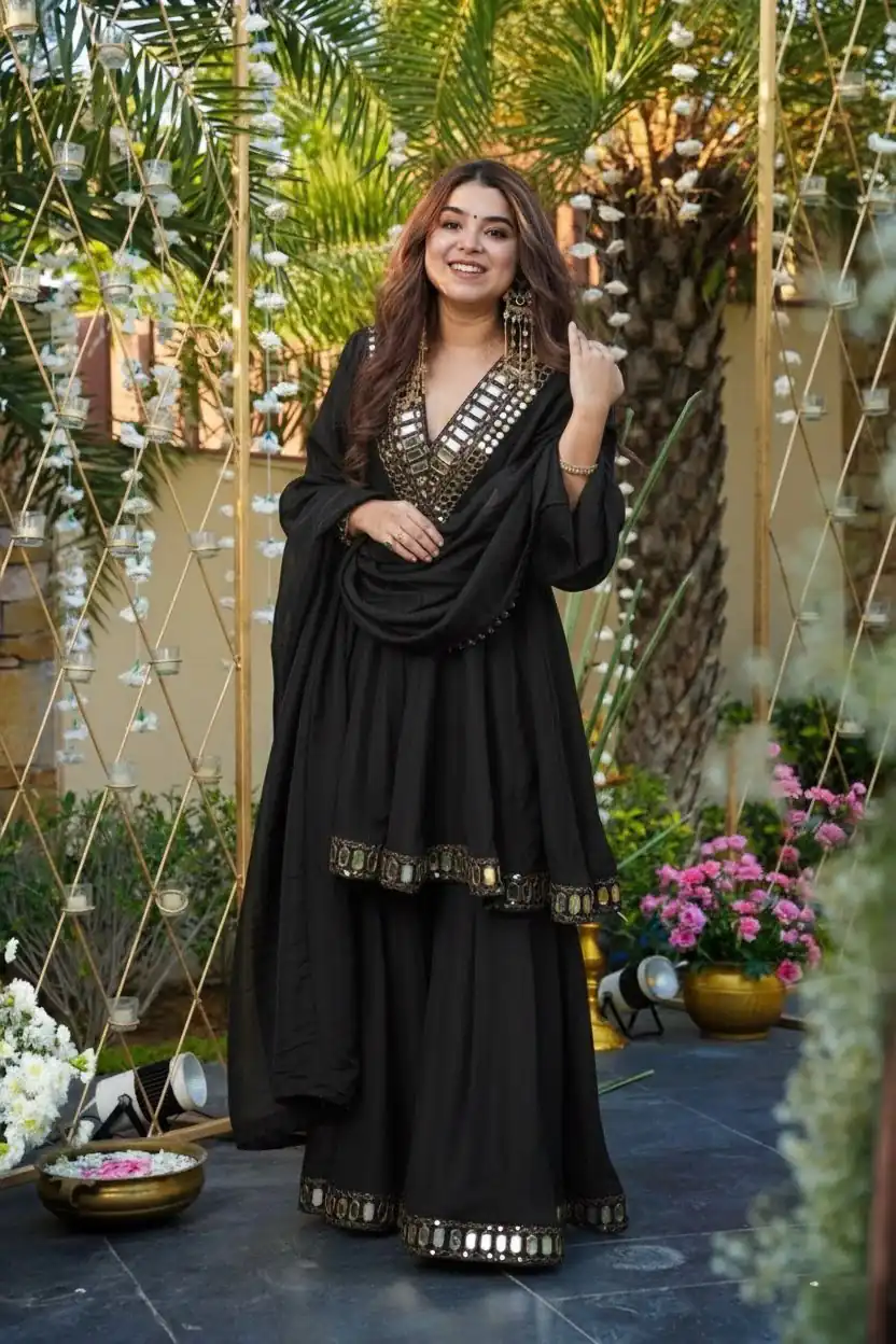 RTC 5942 Black in Black Cosmos Mirror Work & Lace Work Salwar Suit . Special Price ₹2549. Delivery 4-6 Working Days. Shop now. | Designer Suits, Jump Suits, Tops & Bottoms, Track Suits, Trendy Wear, Casual Suits, Creative suits, Palazzo Suits, Party Wear Suits, Patiala Suits, Salwar suit, Straight Suits