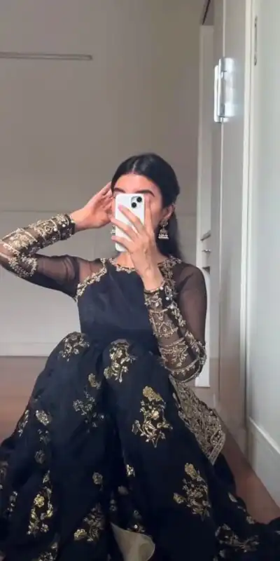 ZSR 3093 Black Faux Georgette Salwar Suit with Embroidery Work & Lace Work. Exclusive Offer ₹2149. Delivery 4-6 Working Days. Shop now. | Designer Suits, Jump Suits, Tops & Bottoms, Track Suits, Trendy Wear, Casual Suits, Creative suits, Palazzo Suits, Party Wear Suits, Patiala Suits, Salwar suit, Straight Suits