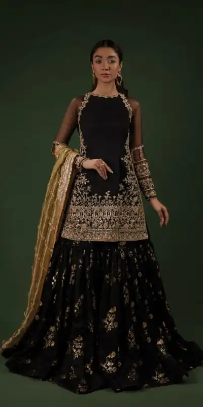 ZSR 3093 Black Faux Georgette Salwar Suit with Embroidery Work & Lace Work. Exclusive Offer ₹2149. Delivery 4-6 Working Days. Shop now. | Designer Suits, Jump Suits, Tops & Bottoms, Track Suits, Trendy Wear, Casual Suits, Creative suits, Palazzo Suits, Party Wear Suits, Patiala Suits, Salwar suit, Straight Suits