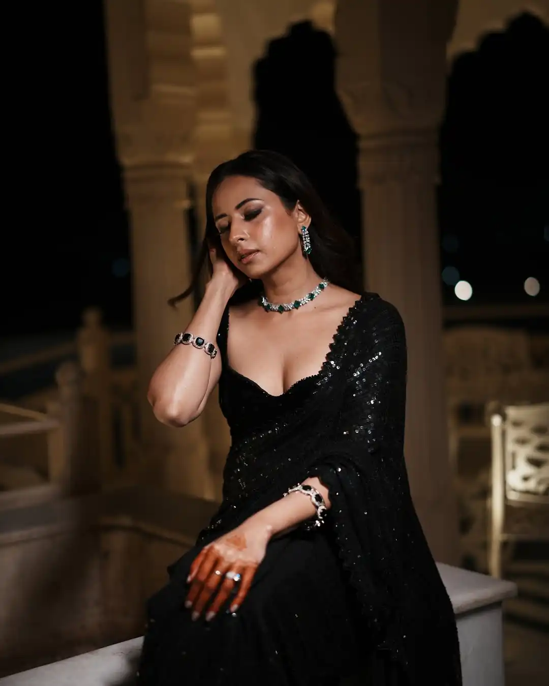 JR 636 Black Color Georgette Saree with Embroidery Work & Lace Work. Special Price ₹1899. Delivery 4-6 Working Days. Shop now. | Bollywood Sarees, Creative Sarees, Designer Sarees, Embroidered Sarees, Ethnic Saree, Modern Digital sarees, Party Wear Sarees, Sarees