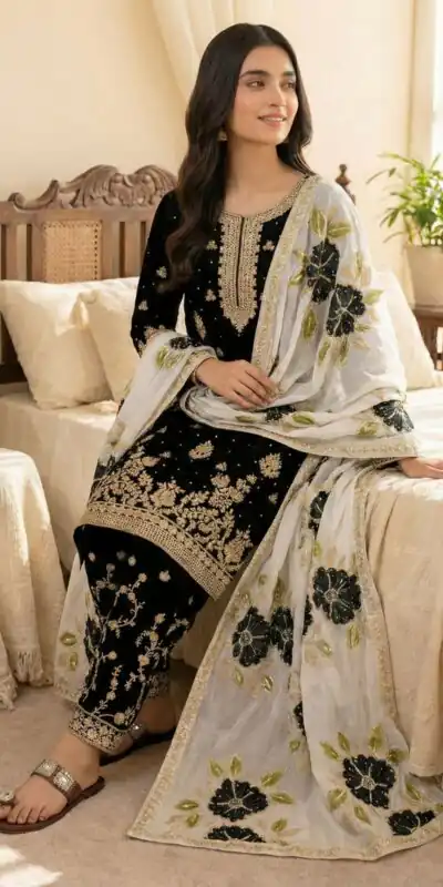 SRK 5315 Black Organza SILK Salwar Suit Perfect for Wedding, Party, Lohri, Ethnic Day, Eid – . Affordable Price ₹2499. Delivery 4-6 Working Days. | Jump Suits, Tops & Bottoms, Track Suits, Trendy Wear, Casual Suits, Creative suits, Designer Suits, Palazzo Suits, Party Wear Suits, Patiala Suits, Salwar suit, Straight Suits