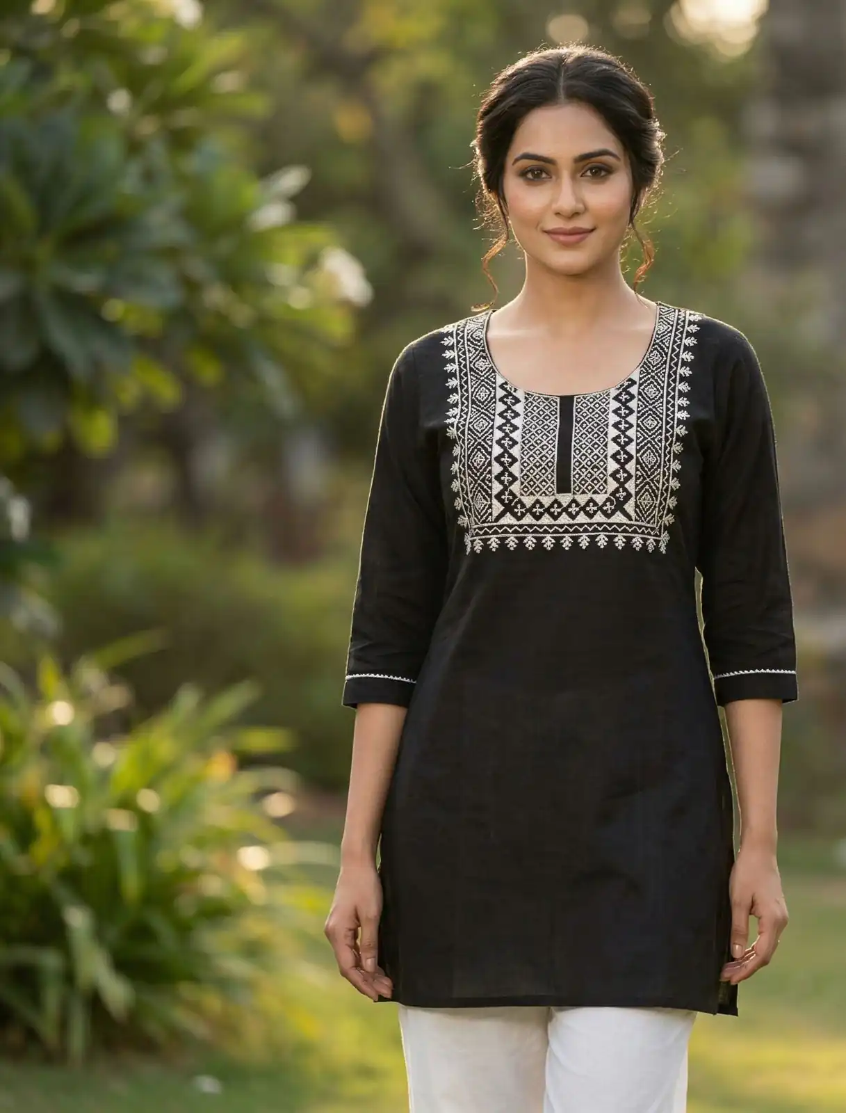 INLI Charmi vol 3 Black Rayon Thread Work Kurti . Wedding, Party, Festive, Events Affordable Price ₹1349. Delivery 4-6 Working Days. Shop now. | Bollywood Kurti, Creative Kurtis, Designer Kurti, Kurti, Party Wear Kurti, Selfie Kurti