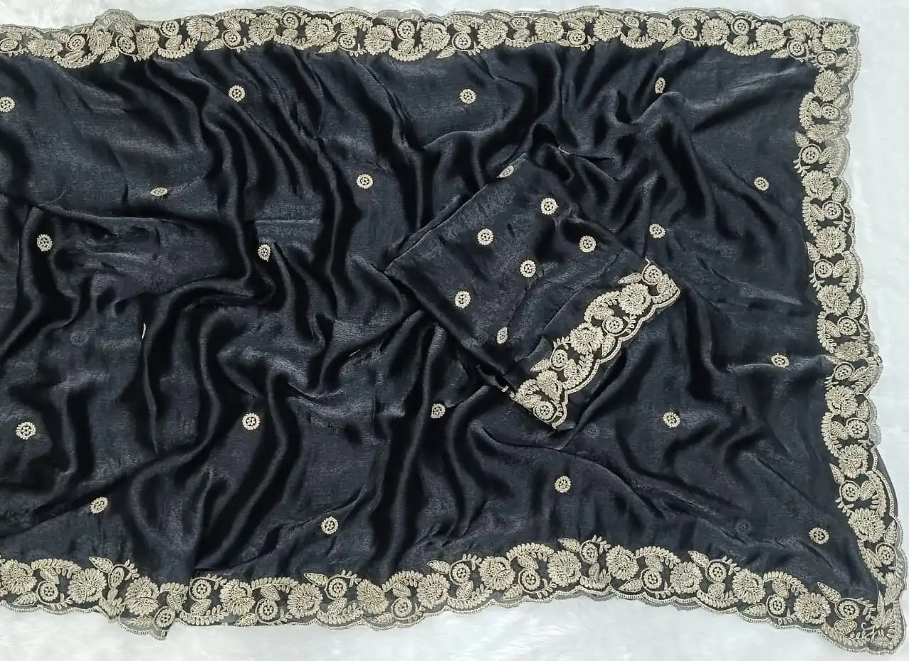 JR 655 Black Space Silk Saree Perfect for Wedding, Party, Pooja, Makar Sankranti, Temple Visit – . Affordable Price ₹1999. Delivery 4-6 Working Days | Bollywood Sarees, Creative Sarees, Designer Sarees, Embroidered Sarees, Ethnic Saree, Modern Digital sarees, Party Wear Sarees, Sarees