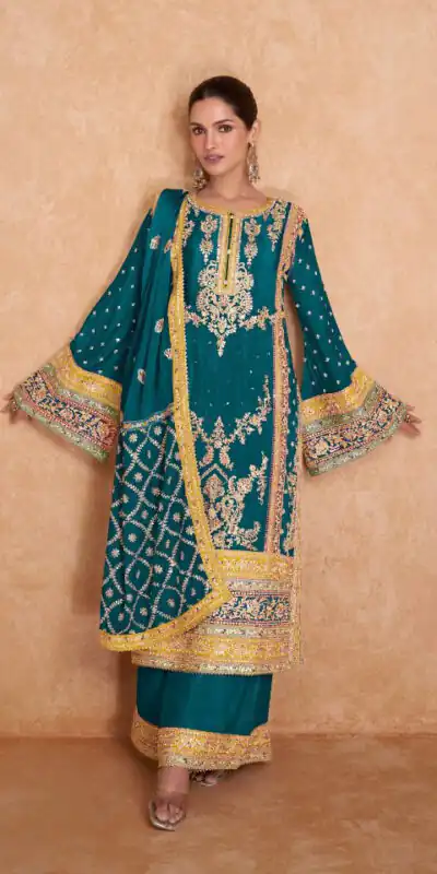 DS Ashirvad 7406 Blue in Color Chinon Embroidery Work Salwar Suit . Special Price ₹2449. Delivery 4-6 Working Days. Shop now. | Jump Suits, Tops & Bottoms, Track Suits, Trendy Wear, Casual Suits, Creative suits, Designer Suits, Palazzo Suits, Party Wear Suits, Patiala Suits, Salwar suit, Straight Suits