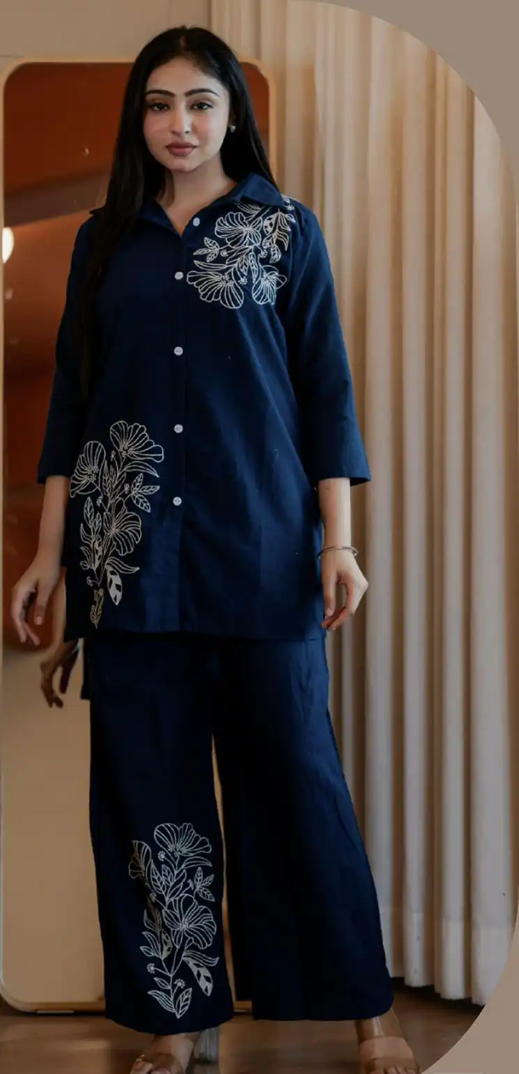 INLI Style-Up Blue Color Cotton Slub Kurti with Embroidery Work. Affordable Price ₹1499. Delivery 4-6 Working Days. Shop now. | Bollywood Kurti, Creative Kurtis, Designer Kurti, Kurti, Party Wear Kurti, Selfie Kurti