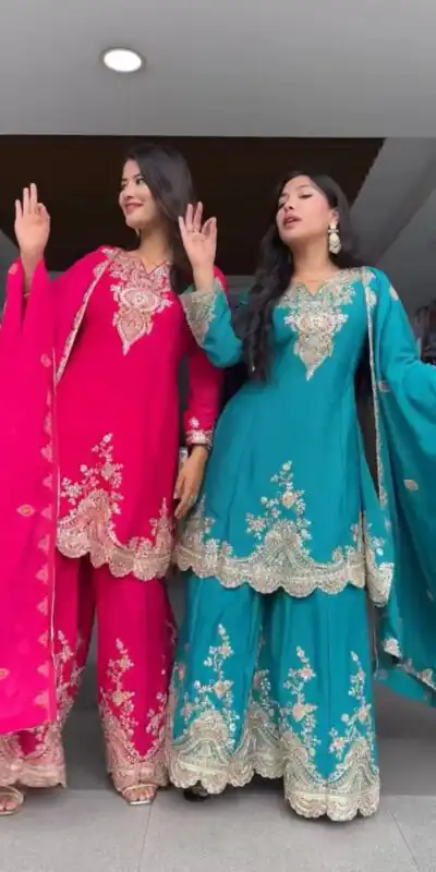 KD 1542 Blue in Color Faux Georgette Thread Embroidery Salwar Suit . Festive Deal ₹2399. Delivery 4-6 Working Days. Shop now. | Jump Suits, Straight Suits, Tops & Bottoms, Track Suits, Trendy Wear, Casual Suits, Creative suits, Designer Suits, Palazzo Suits, Party Wear Suits, Patiala Suits, Salwar suit